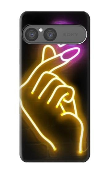 S3512 Cute Mini Heart Neon Graphic Case For Sony Xperia 10 VII, 10 VIII