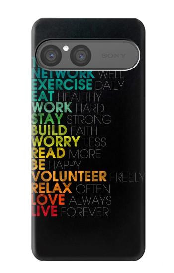 S3523 Think Positive Words Quotes Case For Sony Xperia 10 VII, 10 VIII