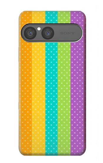 S3678 Colorful Rainbow Vertical Case For Sony Xperia 10 VII, 10 VIII