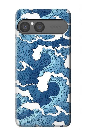 S3751 Wave Pattern Case For Sony Xperia 10 VII, 10 VIII