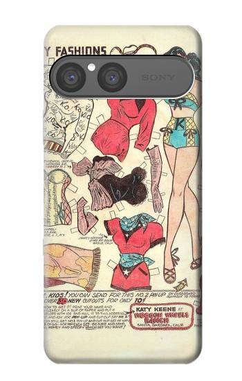 S3820 Vintage Cowgirl Fashion Paper Doll Case For Sony Xperia 10 VII