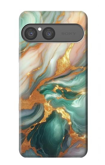 S3993 Green Marble Gold Veins Case For Sony Xperia 10 VII