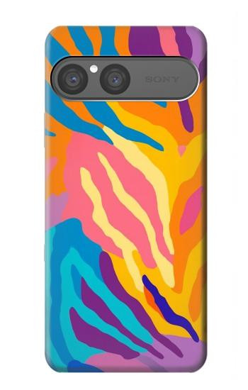 S4037 Colorful Zebra Pattern Case For Sony Xperia 10 VII, 10 VIII
