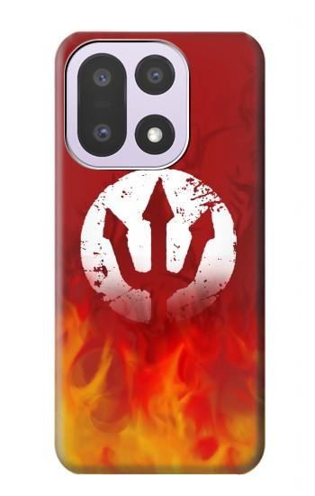S2803 Fire Red Devil Spear Symbol Case For OnePlus 15