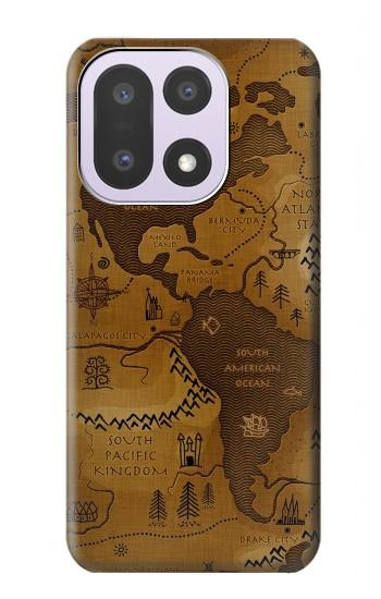 S2861 Antique World Map Case For OnePlus 15