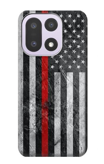 S3687 Firefighter Thin Red Line American Flag Case For OnePlus 15