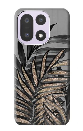 S3692 Gray Black Palm Leaves Case For OnePlus 15