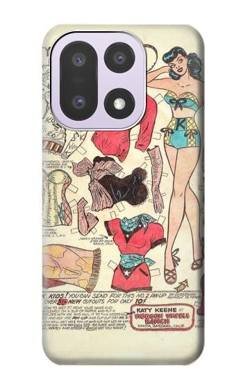S3820 Vintage Cowgirl Fashion Paper Doll Case For OnePlus 15