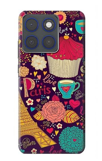 S2353 Paris Cartoon Vintage Pattern Case For Motorola Edge 70