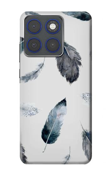 S3085 Feather Paint Pattern Case For Motorola Edge 70