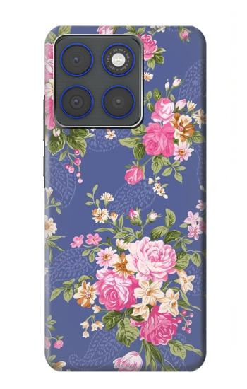 S3265 Vintage Flower Pattern Case For Motorola Edge 70