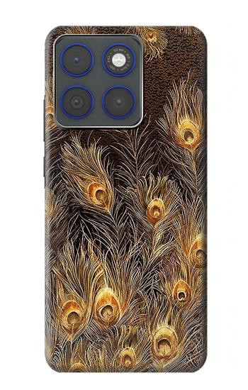 S3691 Gold Peacock Feather Case For Motorola Edge 70
