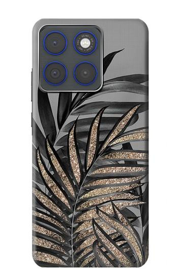S3692 Gray Black Palm Leaves Case For Motorola Edge 70