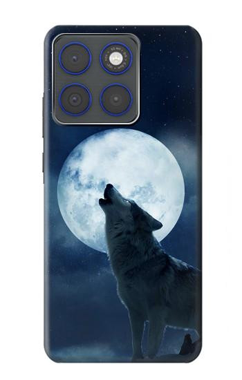S3693 Grim White Wolf Full Moon Case For Motorola Edge 70