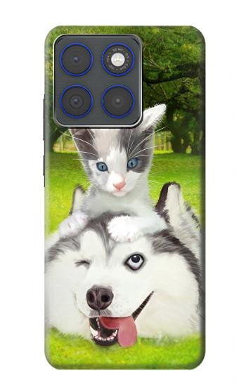 S3795 Kitten Cat Playful Siberian Husky Dog Paint Case For Motorola Edge 70