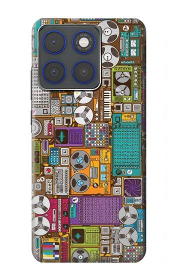 S3879 Retro Music Doodle Case For Motorola Edge 70