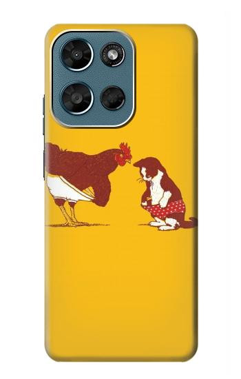 S1093 Rooster and Cat Joke Case For Motorola Moto G (2026), G Play (2026)