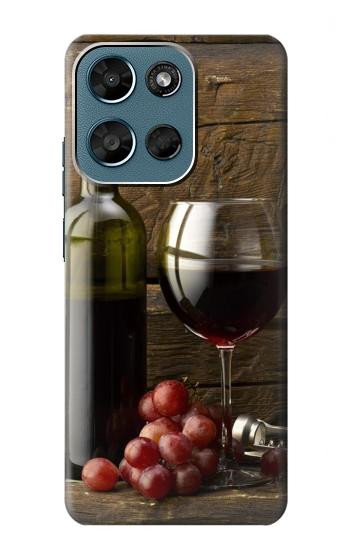 S1316 Grapes Bottle and Glass of Red Wine Case For Motorola Moto G (2026), G Play (2026)