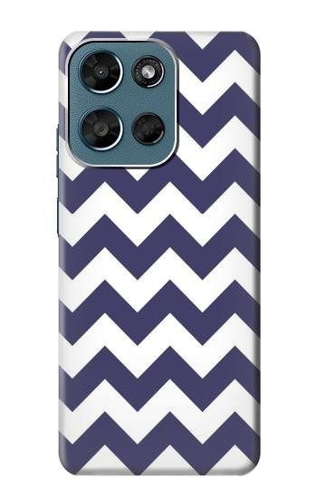 S2345 Navy Blue Shavron Zig Zag Pattern Case For Motorola Moto G (2026), G Play (2026)