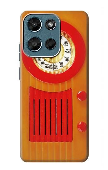 S2780 Vintage Orange Bakelite Radio Case For Motorola Moto G (2026), G Play (2026)