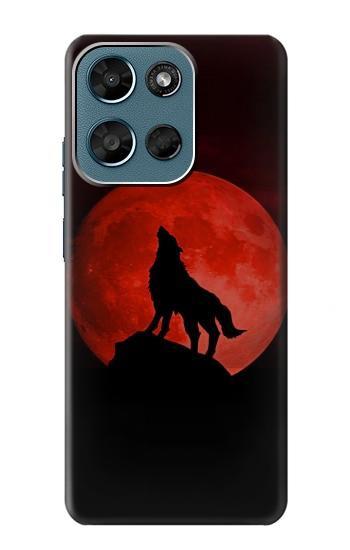 S2955 Wolf Howling Red Moon Case For Motorola Moto G (2026), G Play (2026)