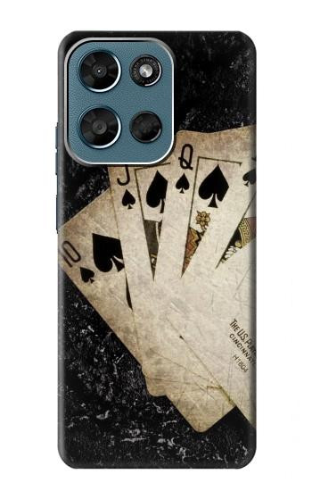 S3231 Vintage Royal Straight Flush Cards Case For Motorola Moto G (2026), G Play (2026)