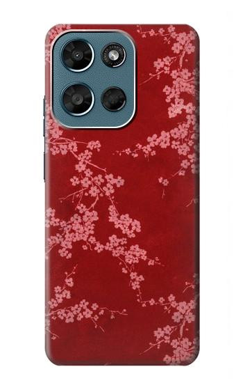 S3817 Red Floral Cherry blossom Pattern Case For Motorola Moto G (2026), G Play (2026)