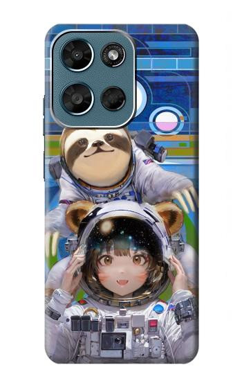 S3915 Raccoon Girl Baby Sloth Astronaut Suit Case For Motorola Moto G (2026), G Play (2026)