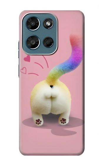 S3923 Cat Bottom Rainbow Tail Case For Motorola Moto G (2026), G Play (2026)