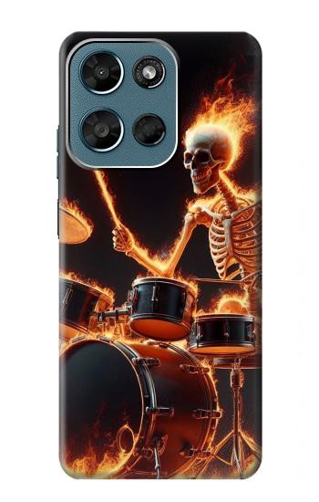 S3985 Fire Skull Drummer Case For Motorola Moto G (2026), G Play (2026)
