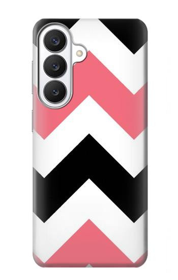 S1849 Pink Black Chevron Zigzag Case For Samsung Galaxy S26