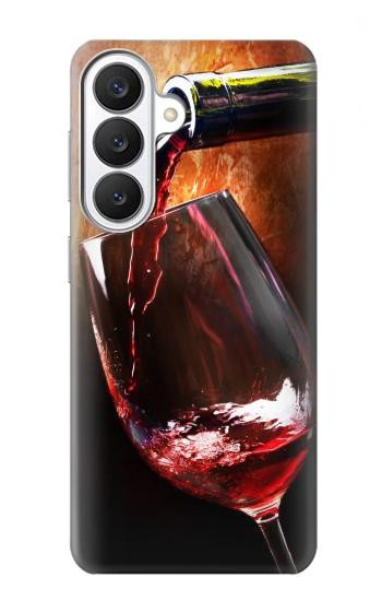 S2396 Red Wine Bottle And Glass Case For Samsung Galaxy S26