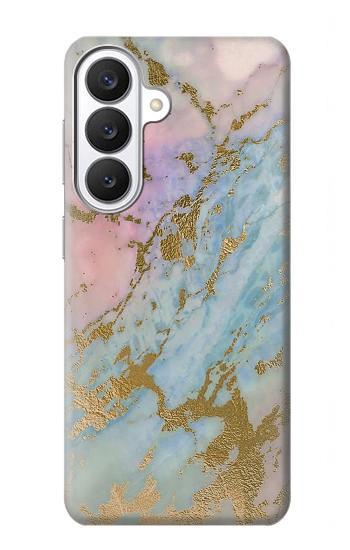 S3717 Rose Gold Blue Pastel Marble Graphic Printed Case For Samsung Galaxy S26