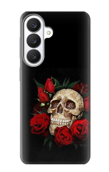 S3753 Dark Gothic Goth Skull Roses Case For Samsung Galaxy S26
