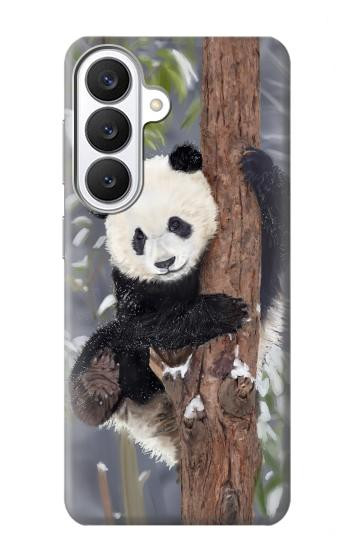 S3793 Cute Baby Panda Snow Painting Case For Samsung Galaxy S26