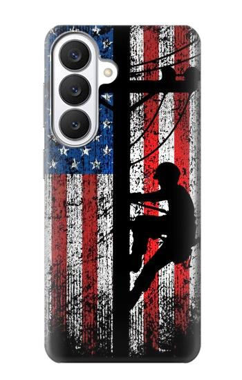 S3803 Electrician Lineman American Flag Case For Samsung Galaxy S26