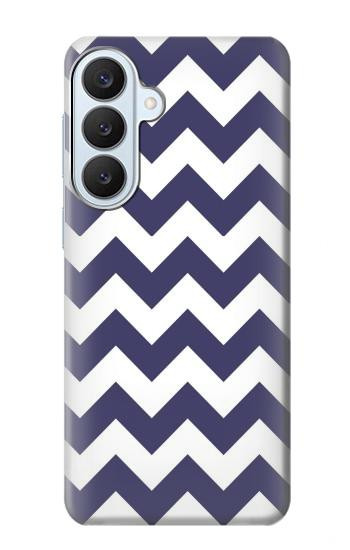 S2345 Navy Blue Shavron Zig Zag Pattern Case For Samsung Galaxy S26 Plus
