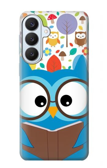 S2521 Cute Nerd Owl Cartoon Case For Samsung Galaxy S26 Plus