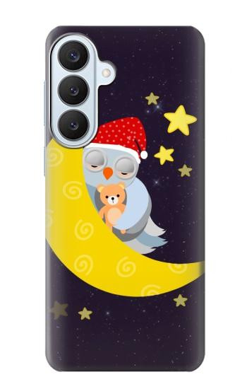 S2849 Cute Sleepy Owl Moon Night Case For Samsung Galaxy S26 Plus