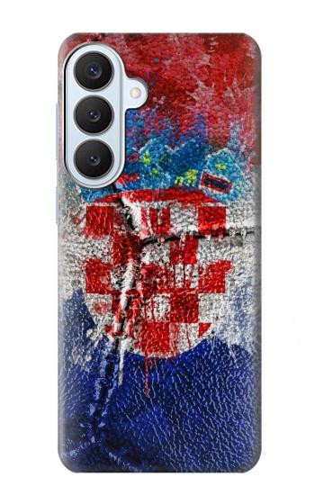 S3313 Croatia Flag Vintage Football Graphic Case For Samsung Galaxy S26 Plus