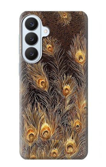 S3691 Gold Peacock Feather Case For Samsung Galaxy S26 Plus