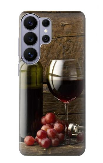 S1316 Grapes Bottle and Glass of Red Wine Case For Samsung Galaxy S26 Ultra