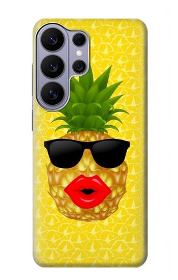 S2443 Funny Pineapple Sunglasses Kiss Case For Samsung Galaxy S26 Ultra