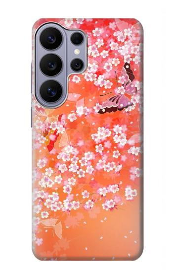 S2543 Japanese Kimono Style Flower Pattern Case For Samsung Galaxy S26 Ultra