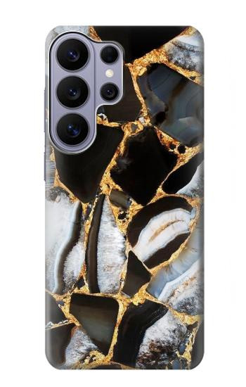 S3419 Gold Marble Graphic Print Case For Samsung Galaxy S26 Ultra