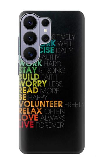 S3523 Think Positive Words Quotes Case For Samsung Galaxy S26 Ultra
