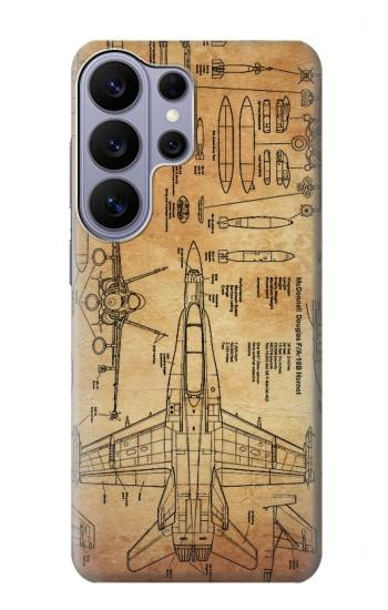 S3868 Aircraft Blueprint Old Paper Case For Samsung Galaxy S26 Ultra