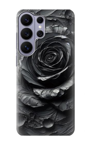 S3969 Black Rose Hard Brush Stroke Case For Samsung Galaxy S26 Ultra
