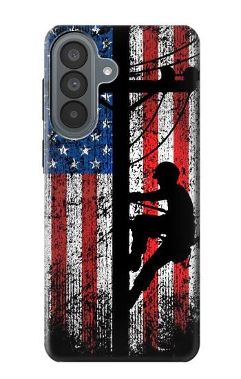 S3803 Electrician Lineman American Flag Case For Samsung Galaxy A37
