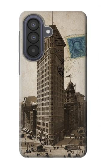 S2832 New York 1903 Flatiron Building Postcard Case For Samsung Galaxy A57